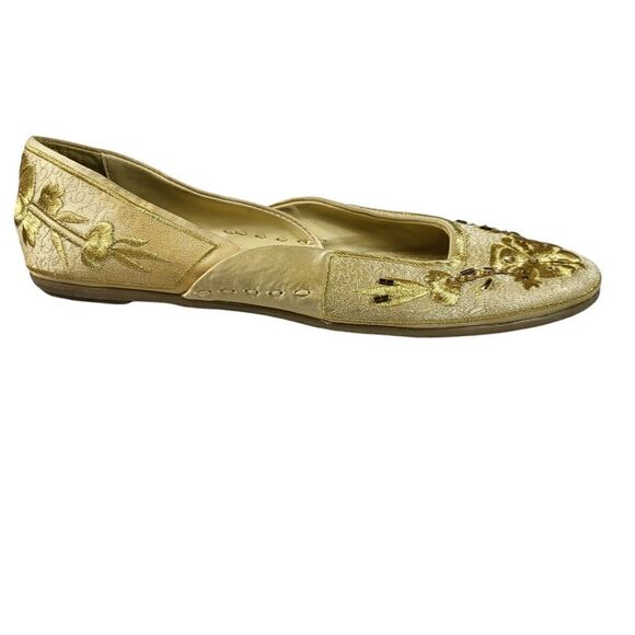 Predictions Yellow Beaded Ballet Flats Size 8.5 - Picture 5 of 8